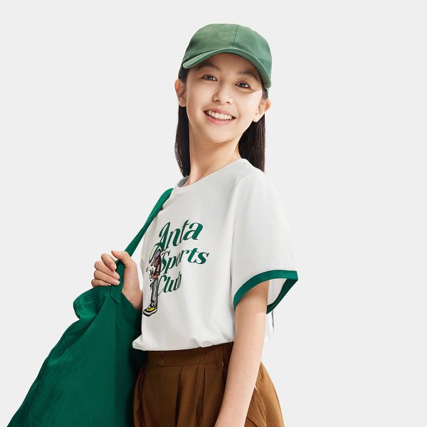 Áo Phông Ngắn Tay Thời Trang Bé Gái Anta Kids 3625C1106-1