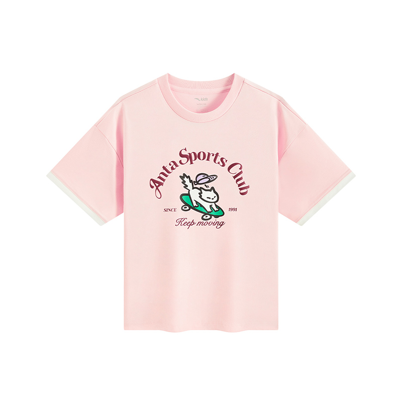 Áo Phông Ngắn Tay Thời Trang Bé Gái Anta Kids 3625C1106-3