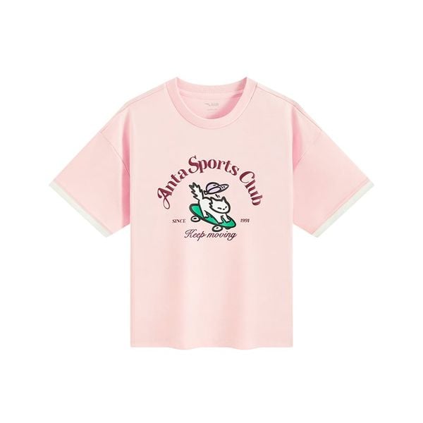 Áo Phông Ngắn Tay Thời Trang Bé Gái Anta Kids 3625C1106-3