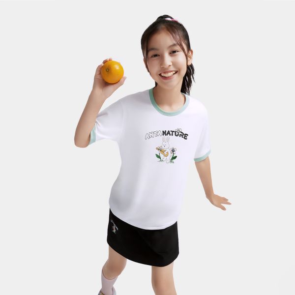 Áo Phông Ngắn Tay Thể Thao Bé Gái Anta Kids 3625C6107-1