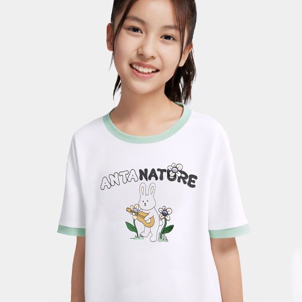 Áo Phông Ngắn Tay Thể Thao Bé Gái Anta Kids 3625C6107-1