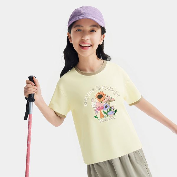 Áo Phông Ngắn Tay Thể Thao Bé Gái Anta Kids 3625C6107-3