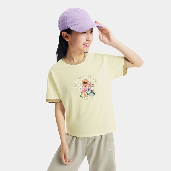 Áo Phông Ngắn Tay Thể Thao Bé Gái Anta Kids 3625C6107-3