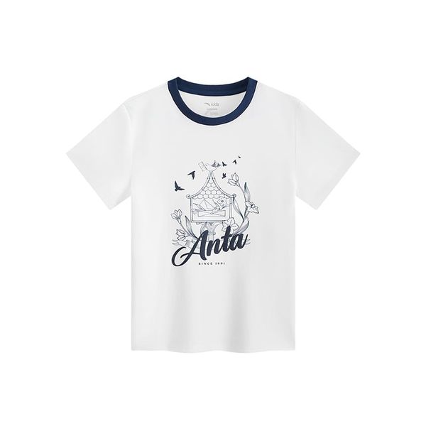 Áo Phông Ngắn Tay Thể Thao Thời Trang Bé Gái Anta Kids 3625C8102-1