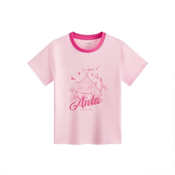 Áo Phông Ngắn Tay Thể Thao Thời Trang Bé Gái Anta Kids 3625C8102-3