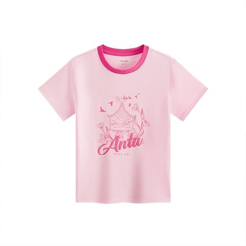 Áo Phông Ngắn Tay Thể Thao Thời Trang Bé Gái Anta Kids 3625C8102-3