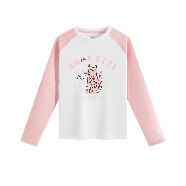 Áo Phông Dài Tay Thời Trang Bé Gái Anta Kids 3625C8401-1