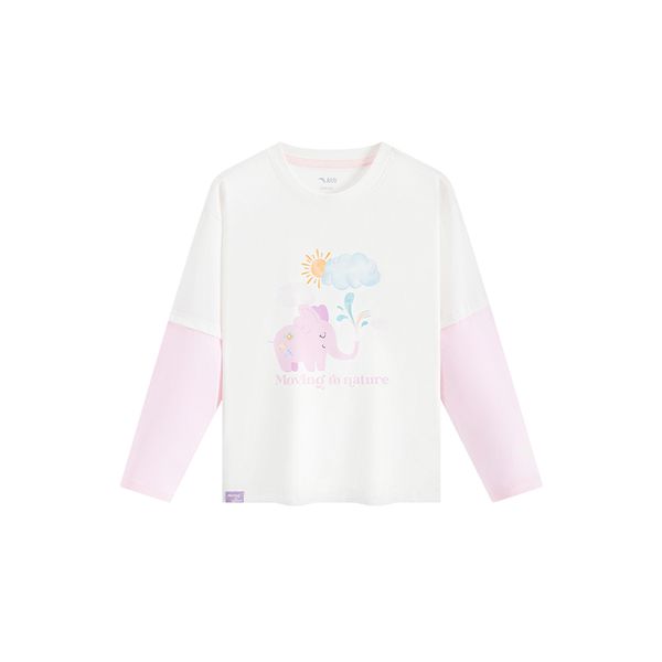 Áo Phông Dài Tay Thời Trang Bé Gái Anta Kids 3625C9407-1