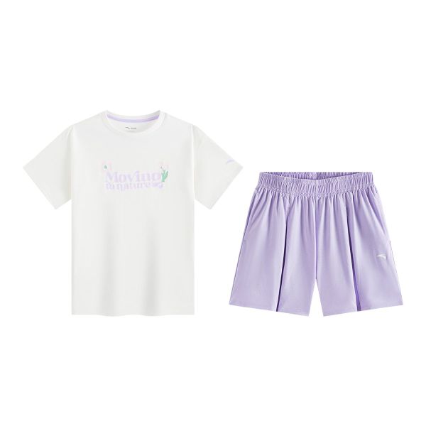 Bộ Đồ Thể Thao Bé Gái Anta Kids 3625C9727-3