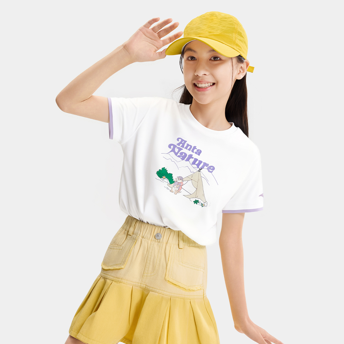 Áo Thun Ngắn Tay Thời Trang Bé Gái Anta Kids 3626B6115-1