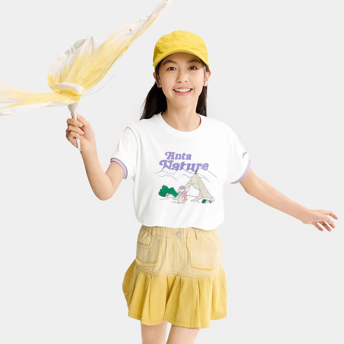 Áo Thun Ngắn Tay Thời Trang Bé Gái Anta Kids 3626B6115-1
