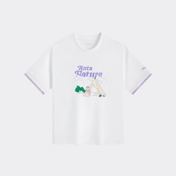Áo Thun Ngắn Tay Thời Trang Bé Gái Anta Kids 3626B6115-1