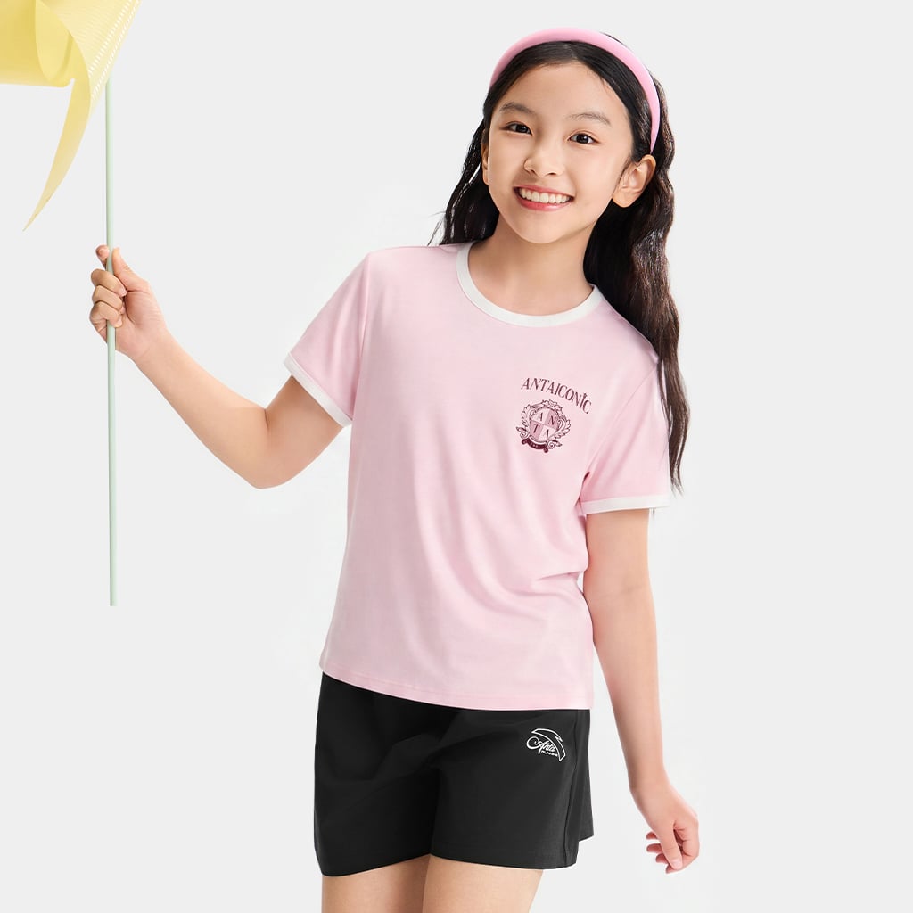 Áo Thun Ngắn Tay Thời Trang Bé Gái Anta Kids 3626C8118-2