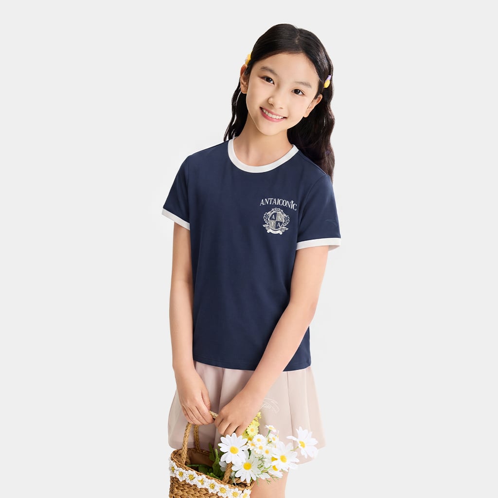 Áo Thun Ngắn Tay Thời Trang Bé Gái Anta Kids 3626C8118-3