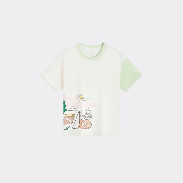 Áo Thun Ngắn Tay Thời Trang Bé Gái Anta Kids 3626C9101-1