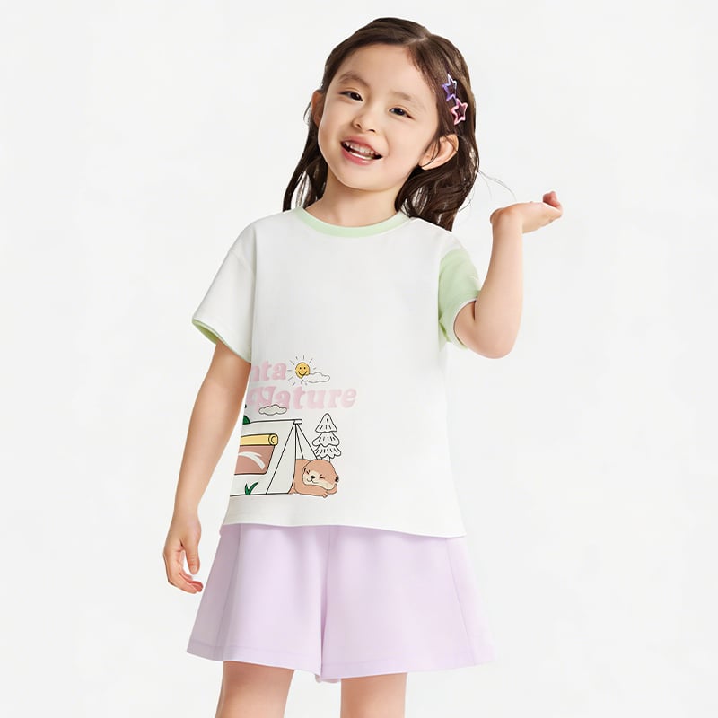 Áo Thun Ngắn Tay Thời Trang Bé Gái Anta Kids 3626C9101-1