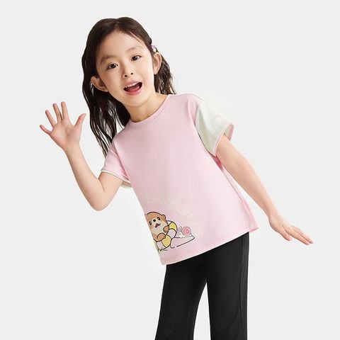 Áo Thun Ngắn Tay Thời Trang Bé Gái Anta Kids 3626C9101-2