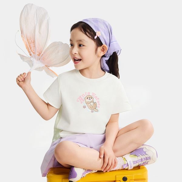 Áo Thun Ngắn Tay Thời Trang Bé Gái Anta Kids 3626C9104-2