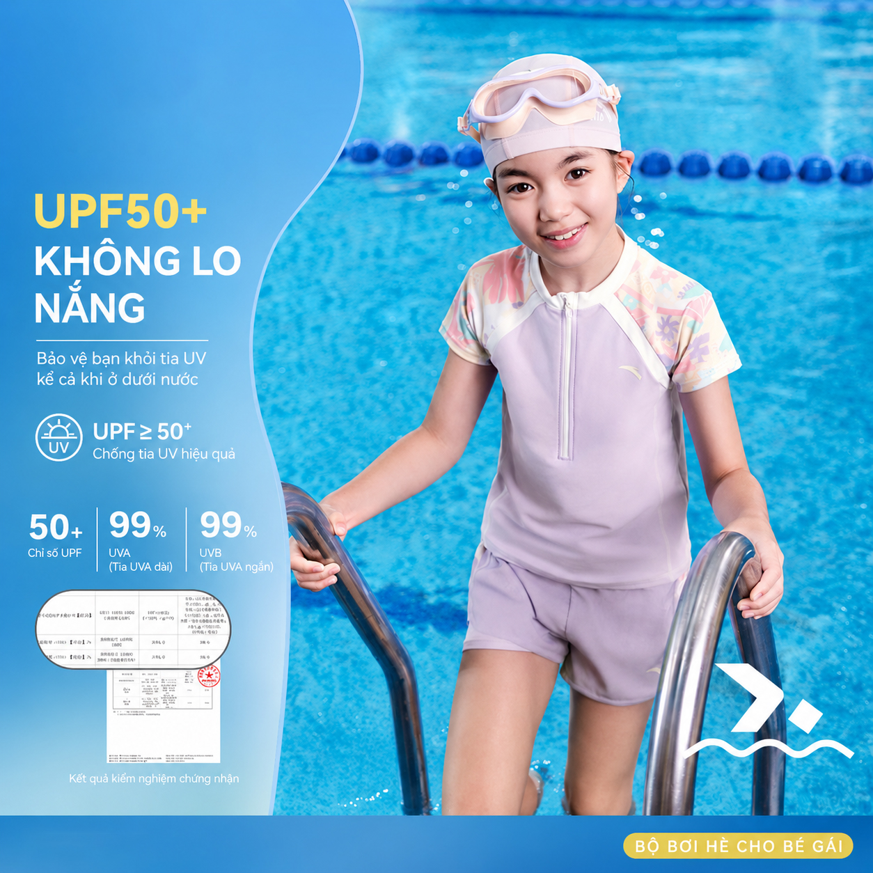 Bộ Đồ Bơi Bé Gái Anta Kids 3826332425-2