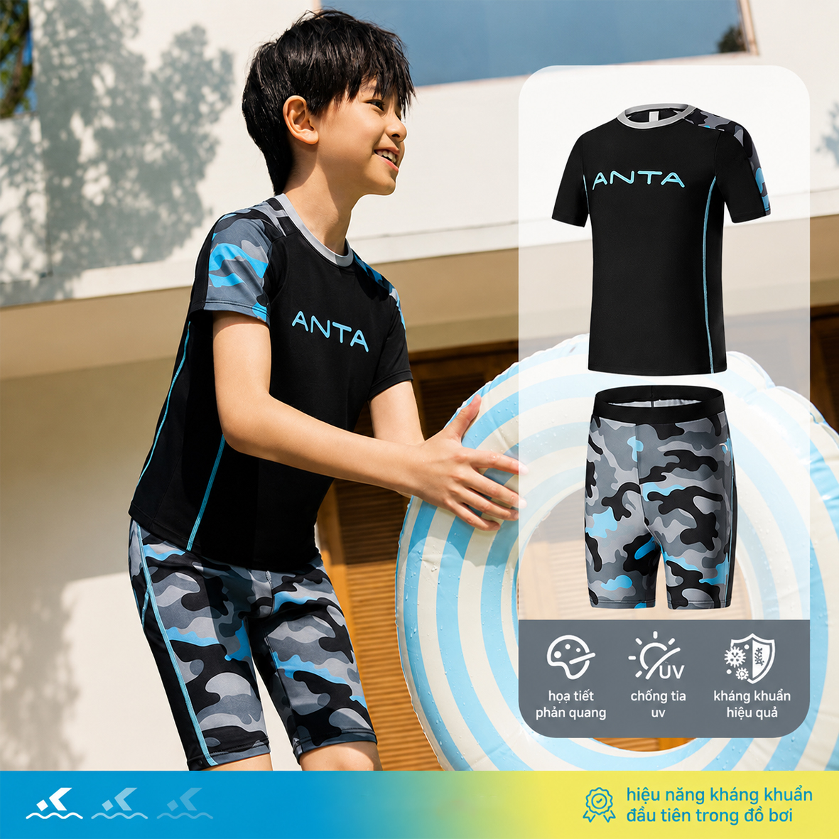Bộ Quần Áo Bơi Bé Trai Anta Kids 3826332440-3