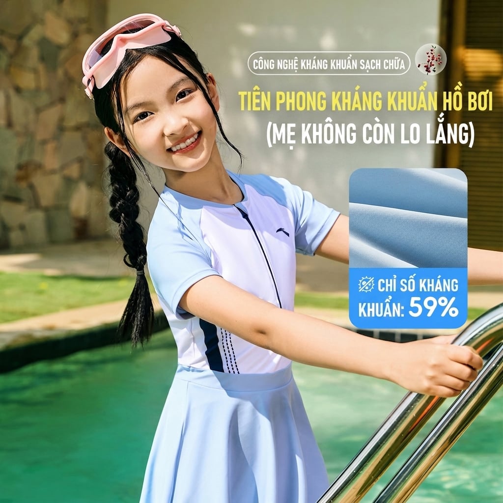 Váy Bơi Liền Thân Bé Gái ANTA Kids 3826332444-1
