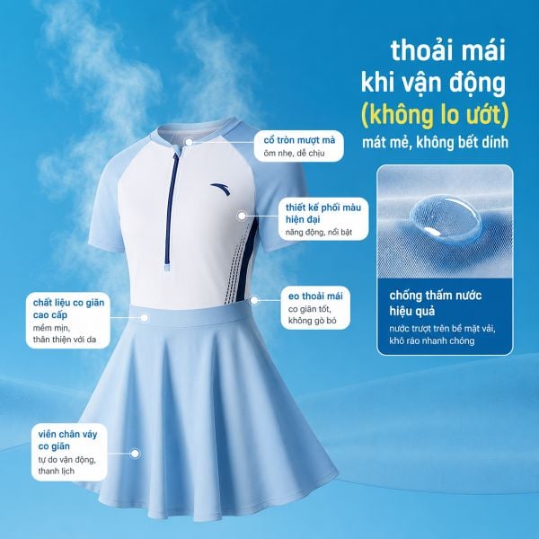 Váy Bơi Liền Thân Bé Gái ANTA Kids 3826332444-1