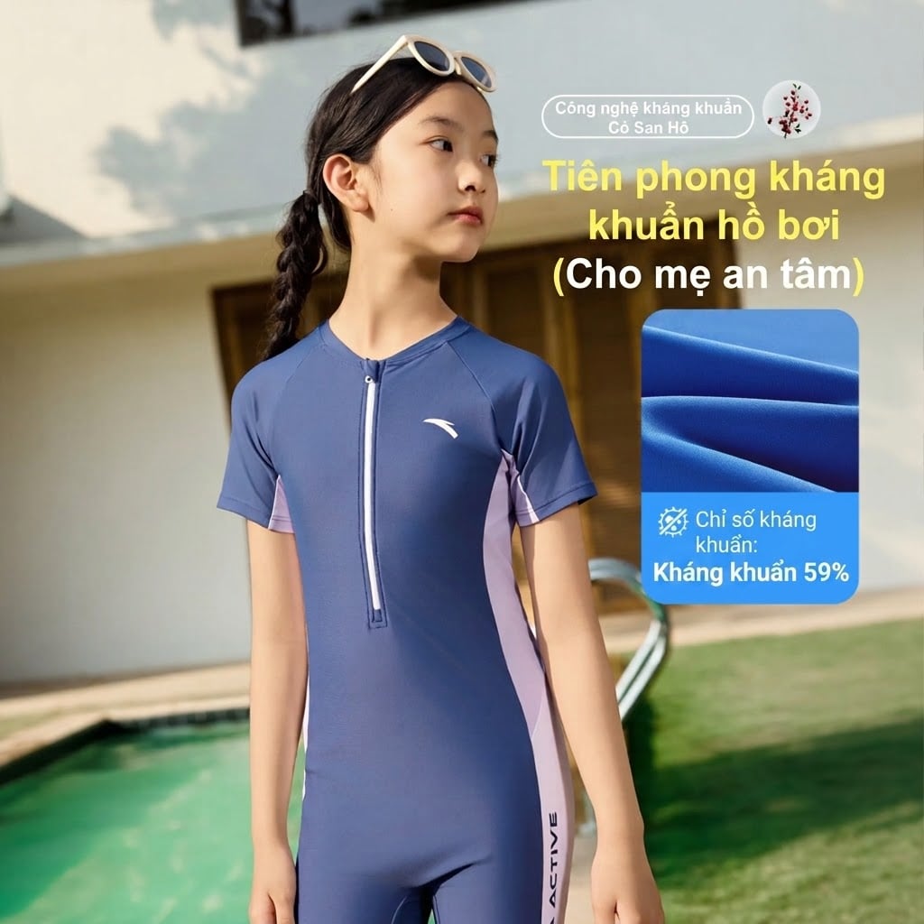 Bộ Đồ Bơi Liền Thân Bé Gái ANTA Kids 3826332460-1