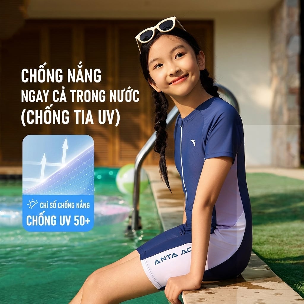 Bộ Đồ Bơi Liền Thân Bé Gái ANTA Kids 3826332460-1