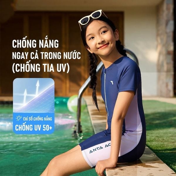 Bộ Đồ Bơi Liền Thân Bé Gái ANTA Kids 3826332460-1