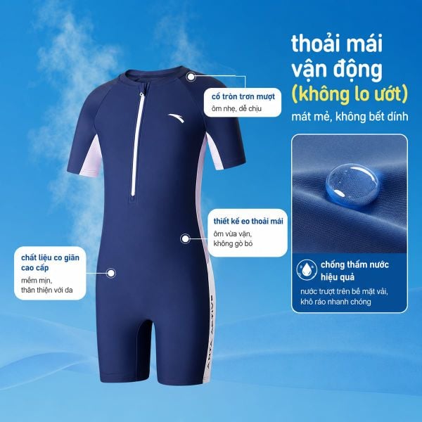 Bộ Đồ Bơi Liền Thân Bé Gái ANTA Kids 3826332460-1