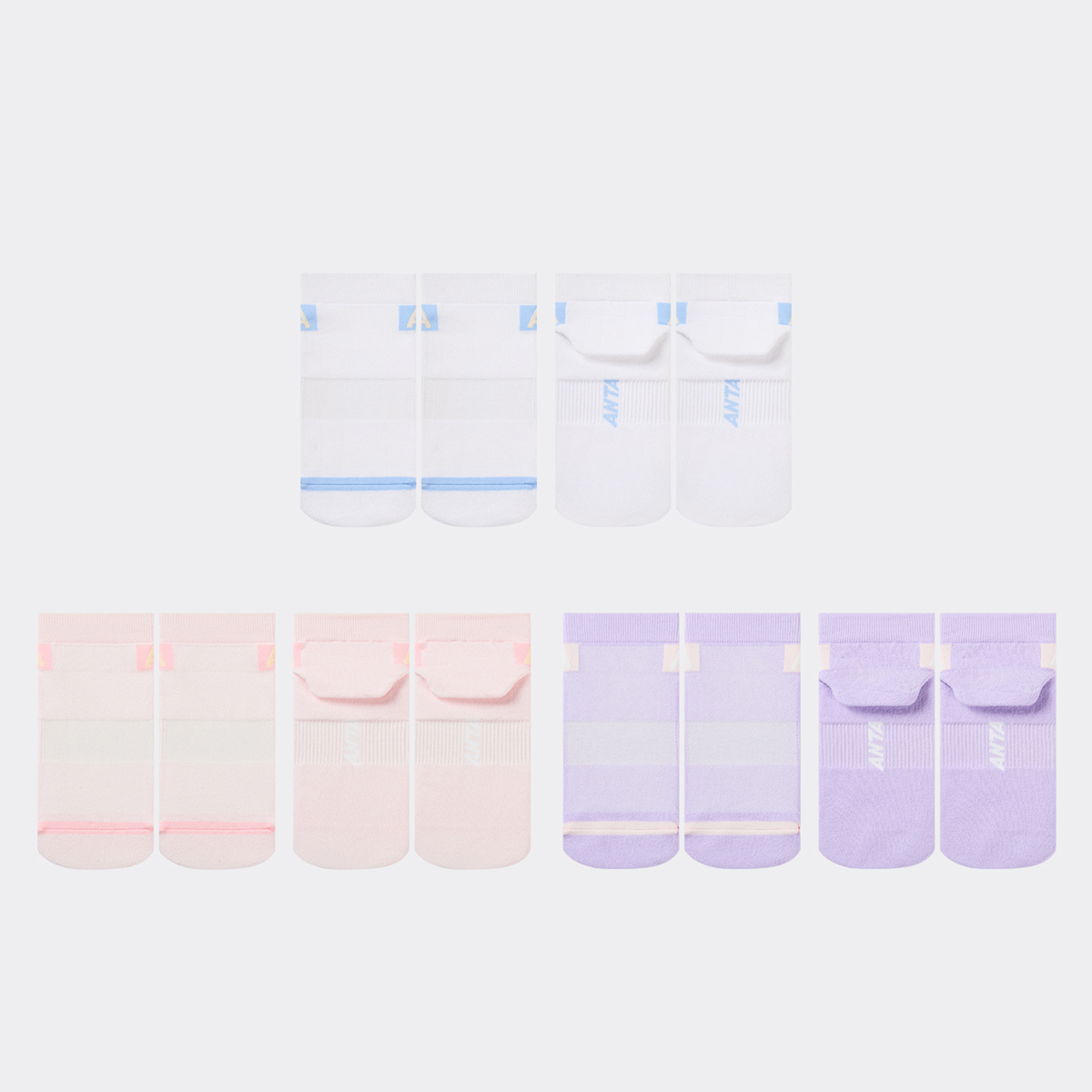 Set 3 Đôi Tất Cổ Thấp Bé Gái Anta Kids 3926B8371-5