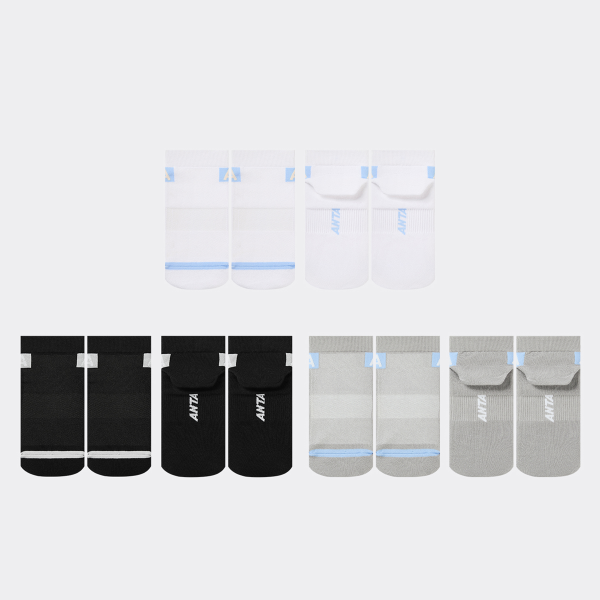 Set 3 Đôi Tất Trẻ Em Cổ Thấp Anta Kids 3926B8371-6