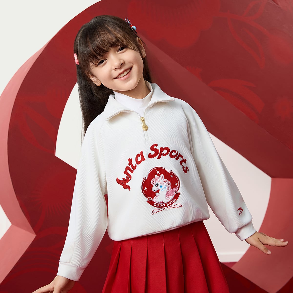 Áo Sweater Thời Trang Bé Gái Anta Kids 3626A9749-3