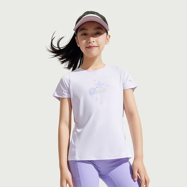 Áo Phông Ngắn Tay Thể Thao Bé Gái Anta Kids 3625B5101-2