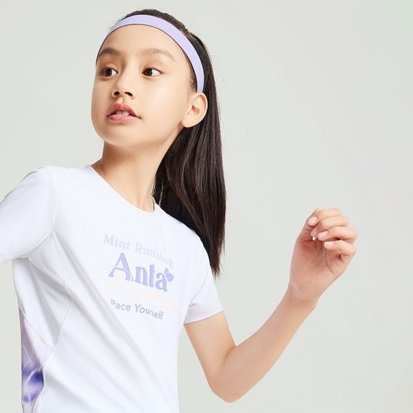 Áo Phông Ngắn Tay Bé Gái Anta Kids Running 3624B5110-1