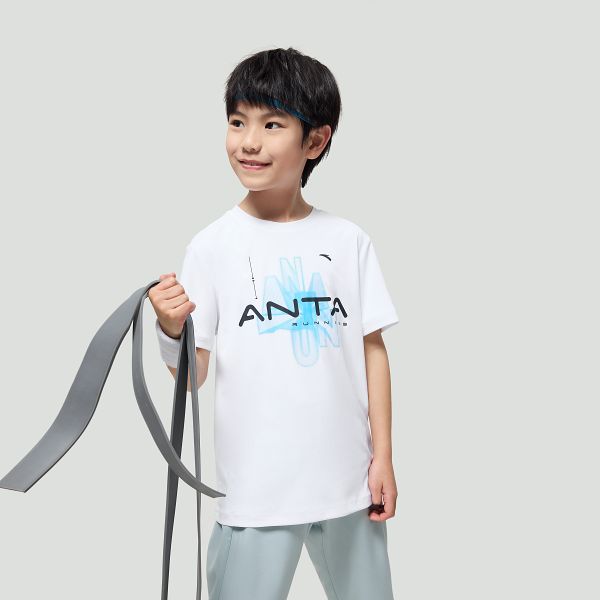 Áo Phông Ngắn Tay Thể Thao Thời Trang Bé Trai Anta Kids Running A3524B5105