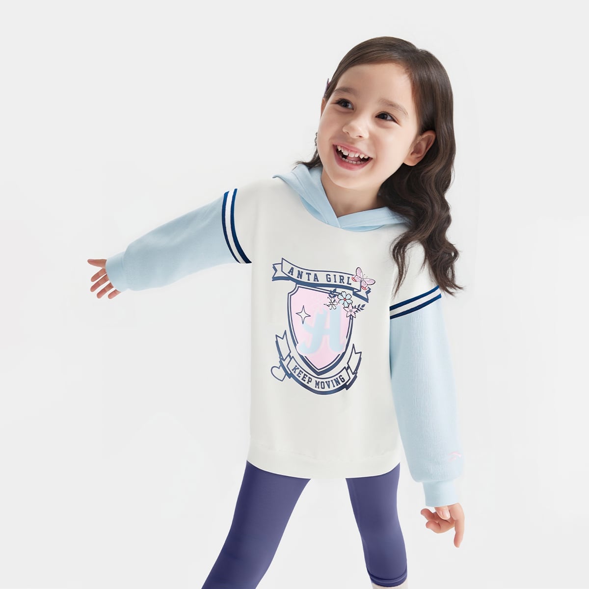 Áo Hoodie Thời Trang Bé Gái Anta Kids 3625C9714-2