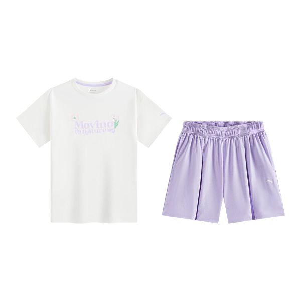 Bộ Đồ Thể Thao Bé Gái Anta Kids 3625C9727-3