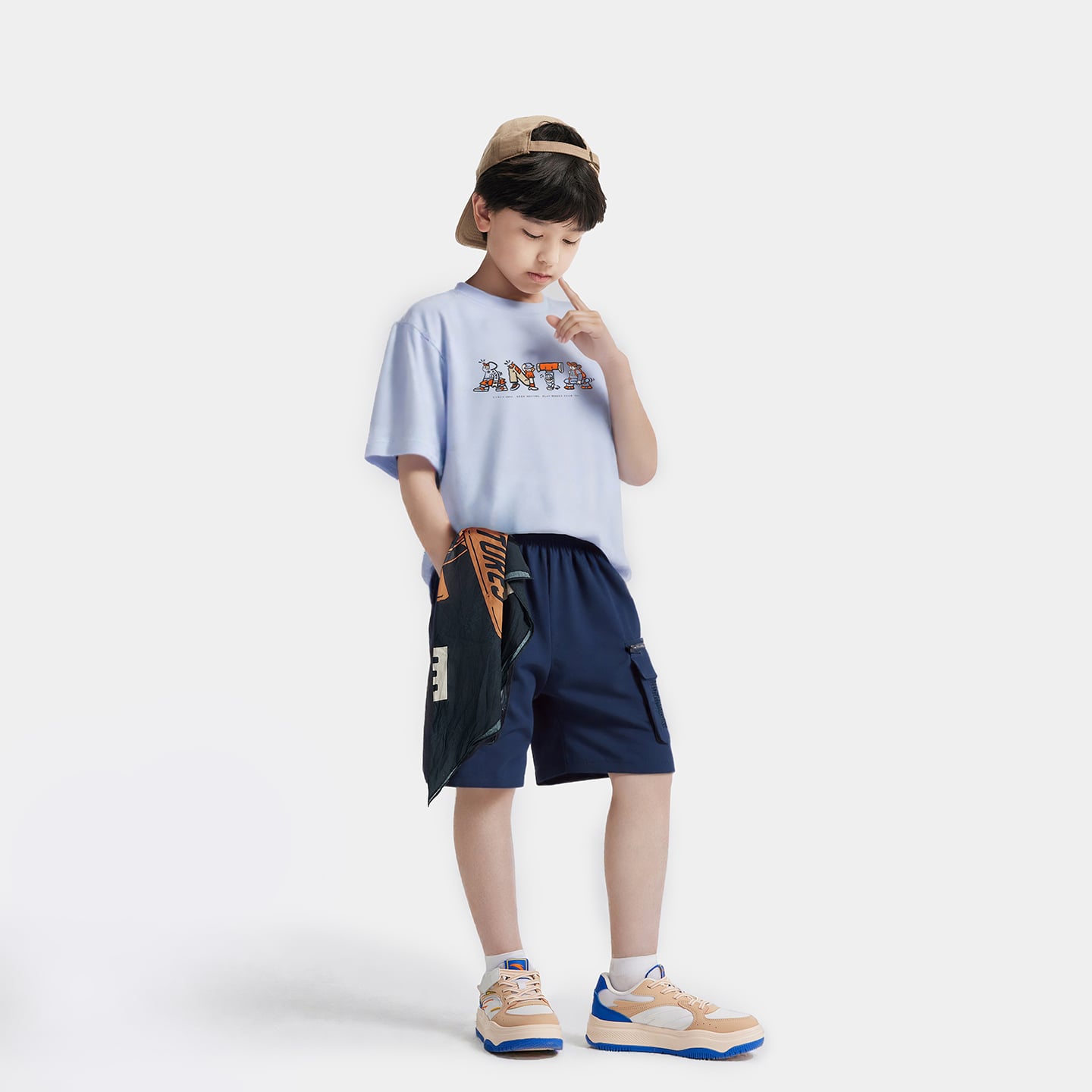 Áo Phông Ngắn Tay Thể Thao Thời Trang Bé Trai Anta Kids 3525C8103-2