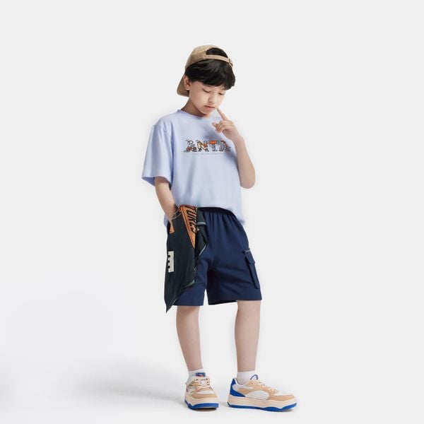 Áo Phông Ngắn Tay Thể Thao Thời Trang Bé Trai Anta Kids 3525C8103-2