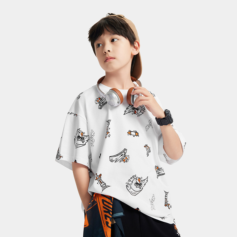 Áo Phông Ngắn Tay Thể Thao Thời Trang Bé Trai Anta Kids 3525C8103B-1