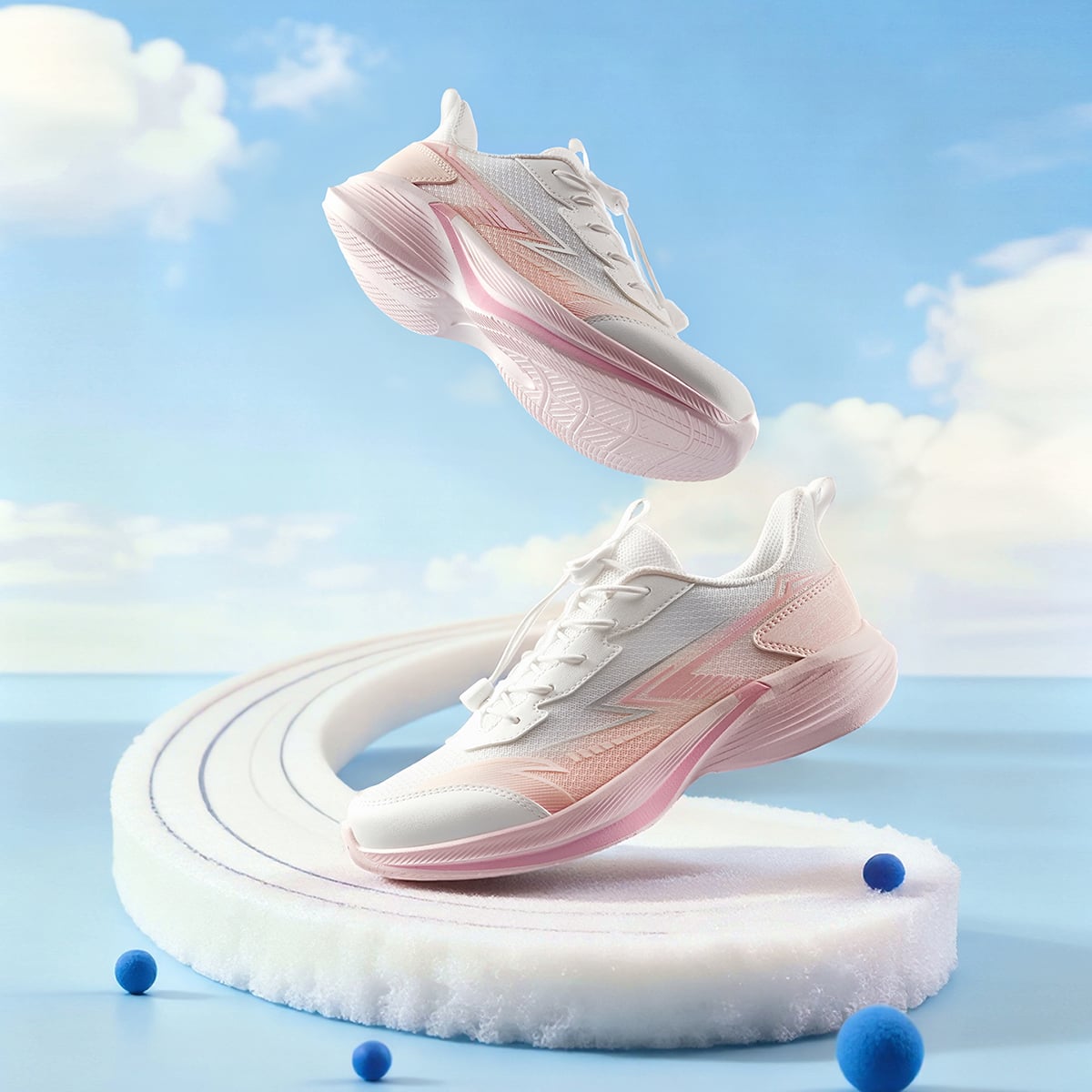 Giày Chạy Thể Thao Bé Gái Size 33-40 Anta Kids Cloud A226B5540-2