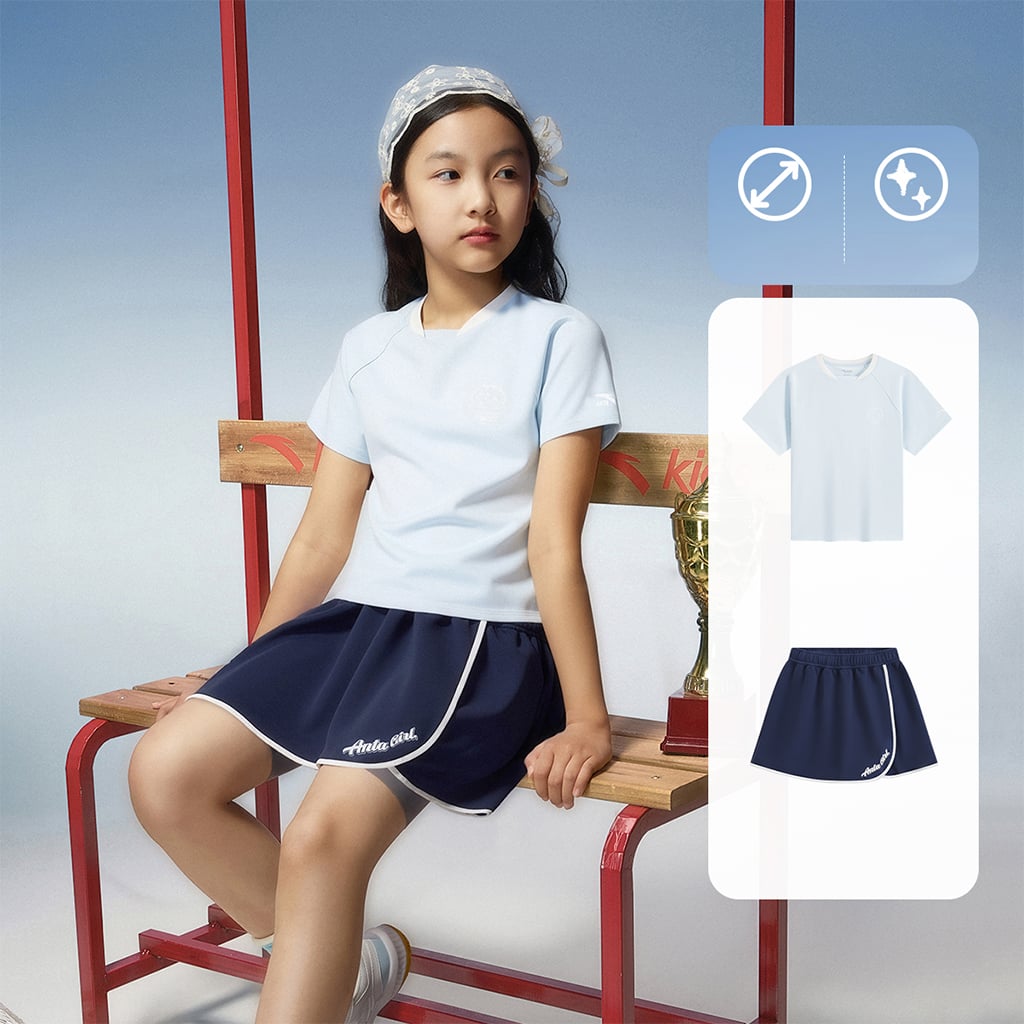 Bộ Quần Áo thể Thao Bé Gái Anta Kids A62627710-2