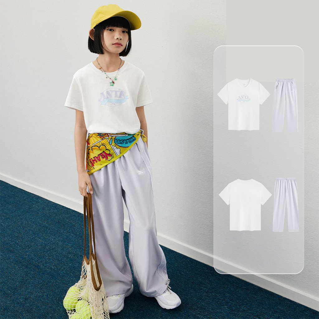 Bộ Quần Áo Thể Thao Bé Gái Anta Kids A62628705-1