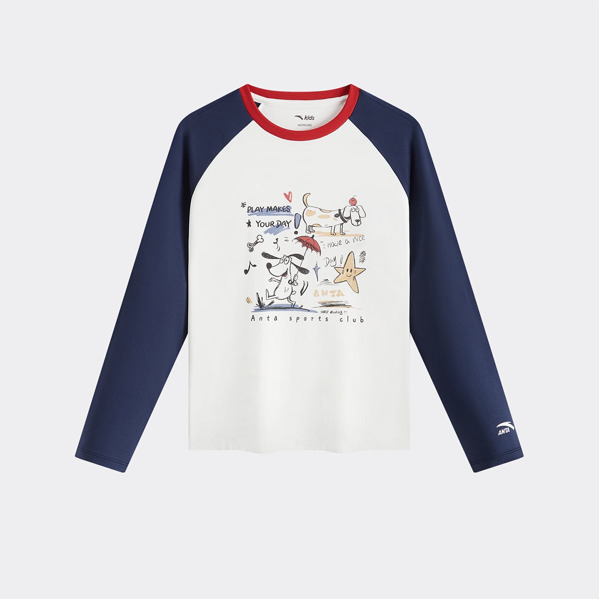 Áo Phông Dài Tay Thời Trang Bé Gái Anta Kids A626C8401-3