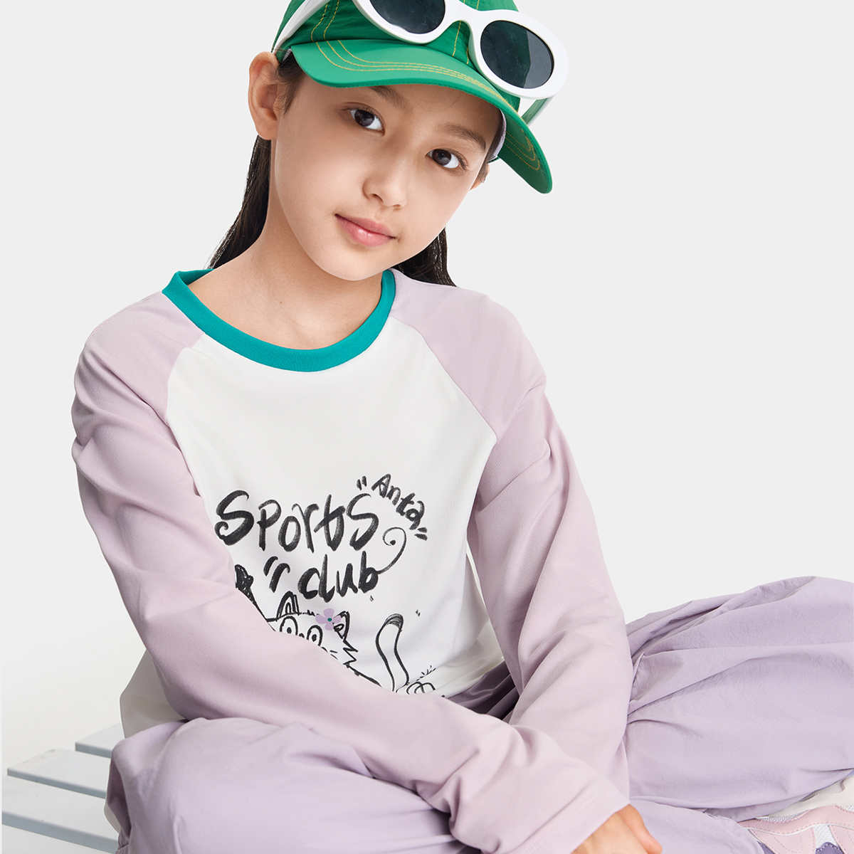 Áo Phông Dài Tay Thời Trang Bé Gái Anta Kids A626C8401-4