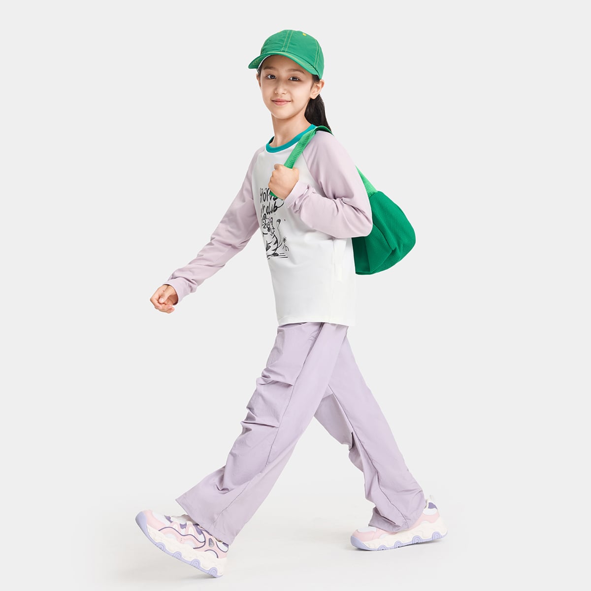 Áo Phông Dài Tay Thời Trang Bé Gái Anta Kids A626C8401-4
