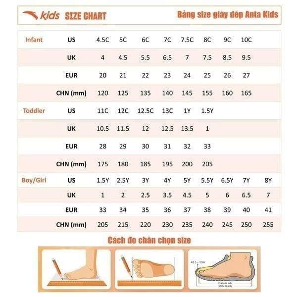 Giày Chạy Thể Thao Bé Trai Size 33-41 Anta Kids UFO 8.0 3126C5583-10