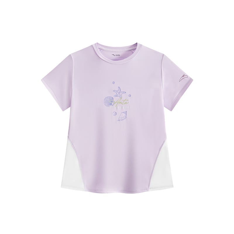 Áo Phông Ngắn Tay Thể Thao Bé Gái Anta Kids 3625B5101-2
