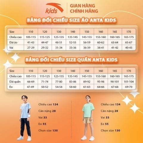 Áo Phông Thể Thao Unisex Anta Kids 372437105U-3
